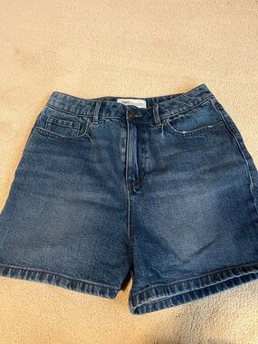 Zara High Waist Blue Denim Shorts - size 8